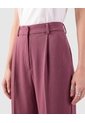 Pantalón Unicolor De Pierna Recta Para Mujer  Para Mujer Vino Patprimo de Patprimo