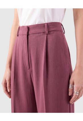 Pantalón Unicolor De Pierna Recta Para Mujer  Para Mujer Vino Patprimo