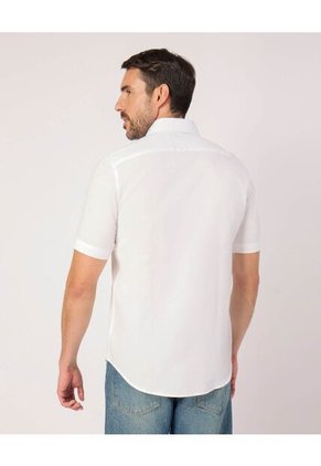 Camisa  Para Hombre Manga Corta Sin Bolsillo Cuello Formal C Color Blanco Marca Patprimo #44013185