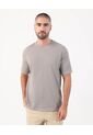 Camiseta Texturizada De Cuello Redondo   Para Hombre Gris Patprimo de Patprimo