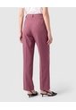 Pantalón Unicolor De Pierna Recta Para Mujer  Para Mujer Vino Patprimo de Patprimo