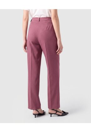 Pantalón Unicolor De Pierna Recta Para Mujer  Para Mujer Vino Patprimo