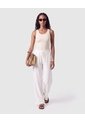 Pantalón Fluido Con Cordón Para Mujer  Para Mujer Blanco Patprimo de Patprimo