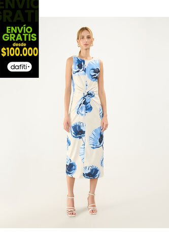 Vestido Para Mujer M/Sisa Largo Color Crema Marca Patprimo #30171020 Patprimo