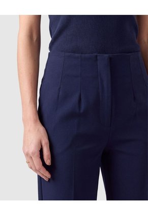 Pantalón Culotte De Tiro Alto Para Mujer Para Mujer Azul Patprimo