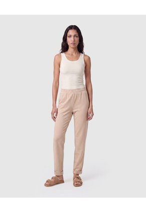 Pantalón Jogger Unicolor Mujer Para Mujer Beige Patprimo
