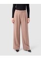 Pantalón Amplio De Pinzas Para Mujer  Para Mujer Café Patprimo de Patprimo
