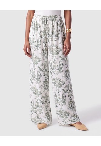 Pantalón Fluido Con Cordón Para Mujer  Para Mujer Verde Patprimo Patprimo