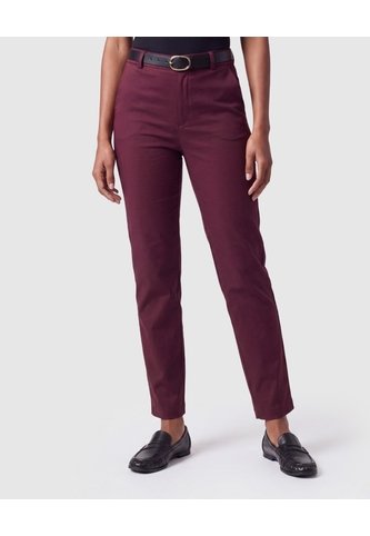Pantalón Chino Con Cinturón Mujer  Para Mujer Vino Patprimo Patprimo