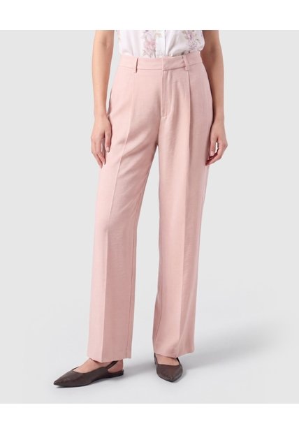 Pantalón Chino De Talle Alto Para Mujer  Para Mujer Rosa Patprimo