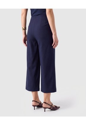 Pantalón Culotte De Tiro Alto Para Mujer Para Mujer Azul Patprimo