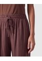 Pantalón Fluido Con Cordón Ajustable Para Mujer  Para Mujer Café Patprimo de Patprimo