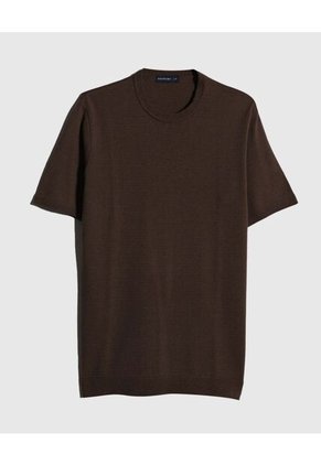 Camiseta Para Hombre Manga Corta Color Café Marca Patprimo #44090905