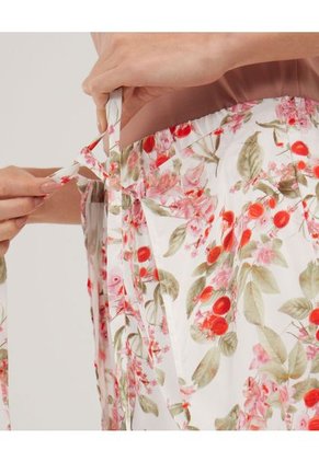 Pantalon Estampado Tipo Pareo  Para Mujer Rojo Patprimo
