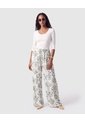 Pantalón Fluido Con Cordón Para Mujer  Para Mujer Verde Patprimo de Patprimo