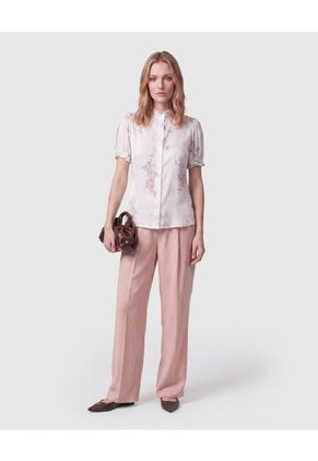 Pantalón Chino De Talle Alto Para Mujer  Para Mujer Rosa Patprimo