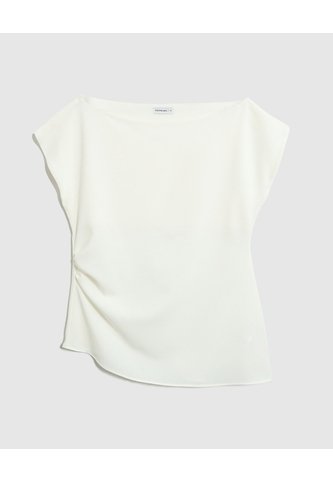Blusa Unicolor Con Detalle Para Mujer Curvy  Para Mujer Blanco Patprimo Patprimo