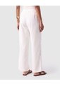 Pantalón Fluido Con Cordón Para Mujer  Para Mujer Blanco Patprimo de Patprimo