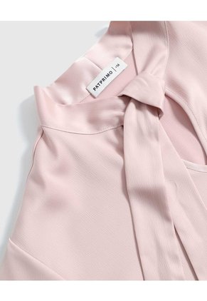 Blusa Con Lazada Al Cuello Para Mujer Curvy Para Mujer Rosa Patprimo