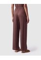Pantalón Fluido Con Cordón Ajustable Para Mujer  Para Mujer Café Patprimo de Patprimo