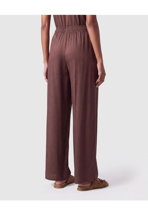 Pantalón Fluido Con Cordón Ajustable Para Mujer Para Mujer Café Patprimo