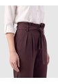 Pantalón De Tiro Alto Con Cinturón De Amarre Mujer  Para Mujer Café Patprimo de Patprimo