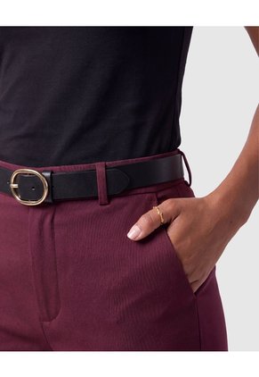 Pantalón Chino Con Cinturón Mujer Para Mujer Vino Patprimo