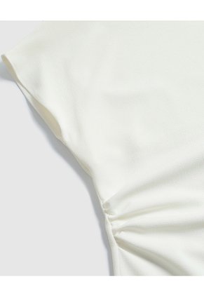 Blusa Unicolor Con Detalle Para Mujer Curvy  Para Mujer Blanco Patprimo