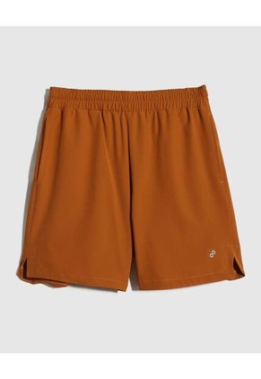 Bermuda Plana Unicolor Con Bolsillo Posterior  Para Hombre Naranja Patprimo