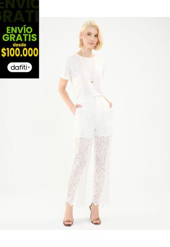 Pantalón Para Mujer  Color Crema Marca Patprimo #30071934 Patprimo