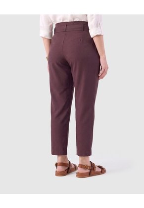 Pantalón De Tiro Alto Con Cinturón De Amarre Mujer  Para Mujer Café Patprimo