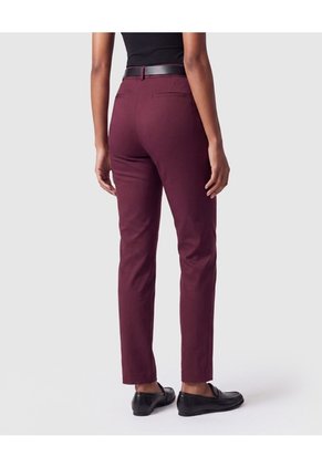 Pantalón Chino Con Cinturón Mujer Para Mujer Vino Patprimo
