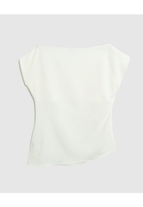 Blusa Unicolor Con Detalle Para Mujer Curvy  Para Mujer Blanco Patprimo
