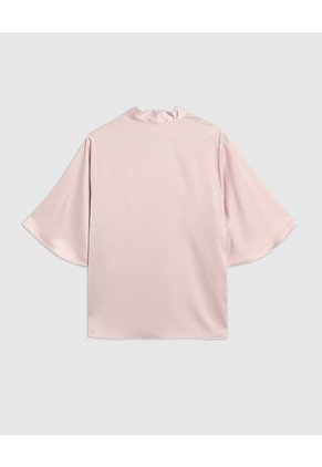 Blusa Con Lazada Al Cuello Para Mujer Curvy Para Mujer Rosa Patprimo