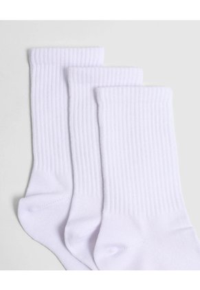 Set X3 De Calcetines Largos Blancos Para Niños Infantil Niño Blanco Patprimo