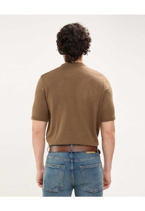 Camiseta Para Hombre Manga Corta Color Café Marca Patprimo #44090905