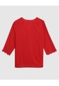 Blusa Con Detalles Ondulados Para Mujer Curvy  Para Mujer Rojo Patprimo de Patprimo