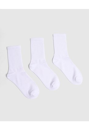 Set X3 De Calcetines Largos Blancos Para Niños Infantil Niño Blanco Patprimo