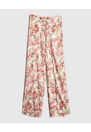 Pantalon Estampado Tipo Pareo  Para Mujer Rojo Patprimo