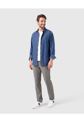 Pantalón Casual Regular Fit Para Hombre  Para Hombre Gris Patprimo