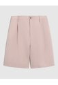 Bermuda Sastrera Con Pinzas Para Mujer Curvy  Para Mujer Rosa Patprimo de Patprimo