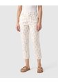Pantalón Capri Unicolor Para Mujer  Para Mujer Blanco Patprimo de Patprimo