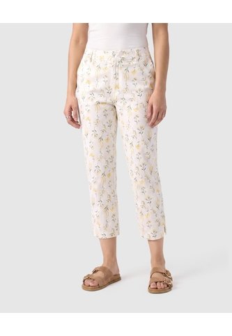 Pantalón Capri Unicolor Para Mujer  Para Mujer Blanco Patprimo Patprimo