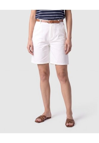 Bermuda Larga Unicolor Para Mujer  Para Mujer Blanco Patprimo Patprimo