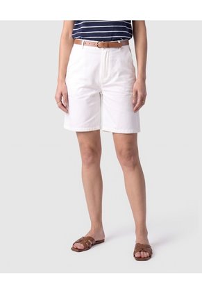 Bermuda Larga Unicolor Para Mujer Para Mujer Blanco Patprimo