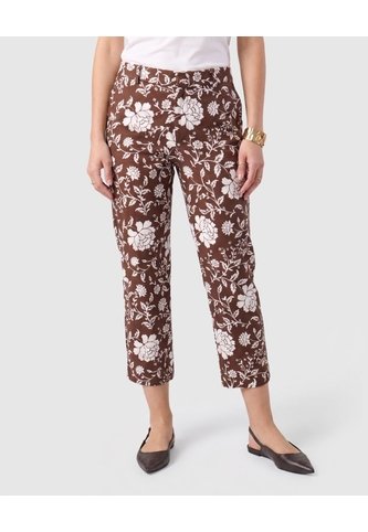 Pantalón Capri Estampado Para Mujer  Para Mujer Café Patprimo Patprimo