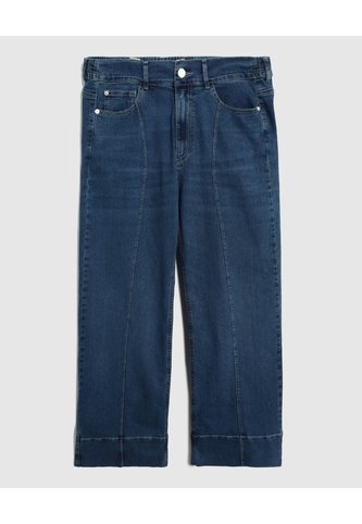 Jeans Straight Con Costuras Para Mujer Curvy  Para Mujer Azul Patprimo Patprimo