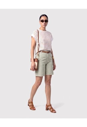 Bermuda Larga Unicolor Para Mujer Para Mujer Verde Patprimo