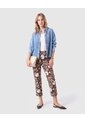 Pantalón Capri Estampado Para Mujer  Para Mujer Café Patprimo de Patprimo