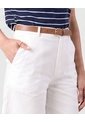 Bermuda Larga Unicolor Para Mujer  Para Mujer Blanco Patprimo de Patprimo